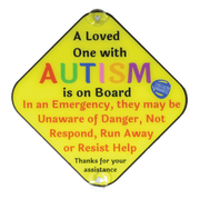 A Loved One with Autism Car Sign