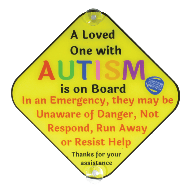 A Loved One with Autism Car Sign