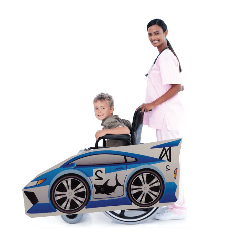 Blue Race Car Wheelchair Costume Child's