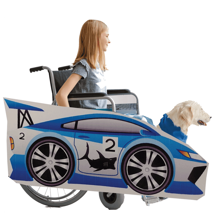 Blue Race Car Wheelchair Costume Child's